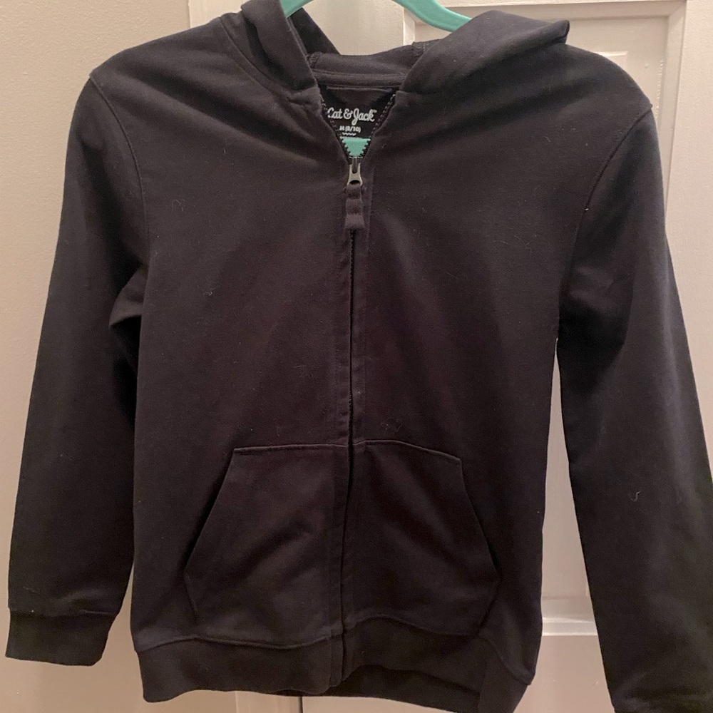 Cat and Jack - NWT Unisex Black Hoodie size 8-10